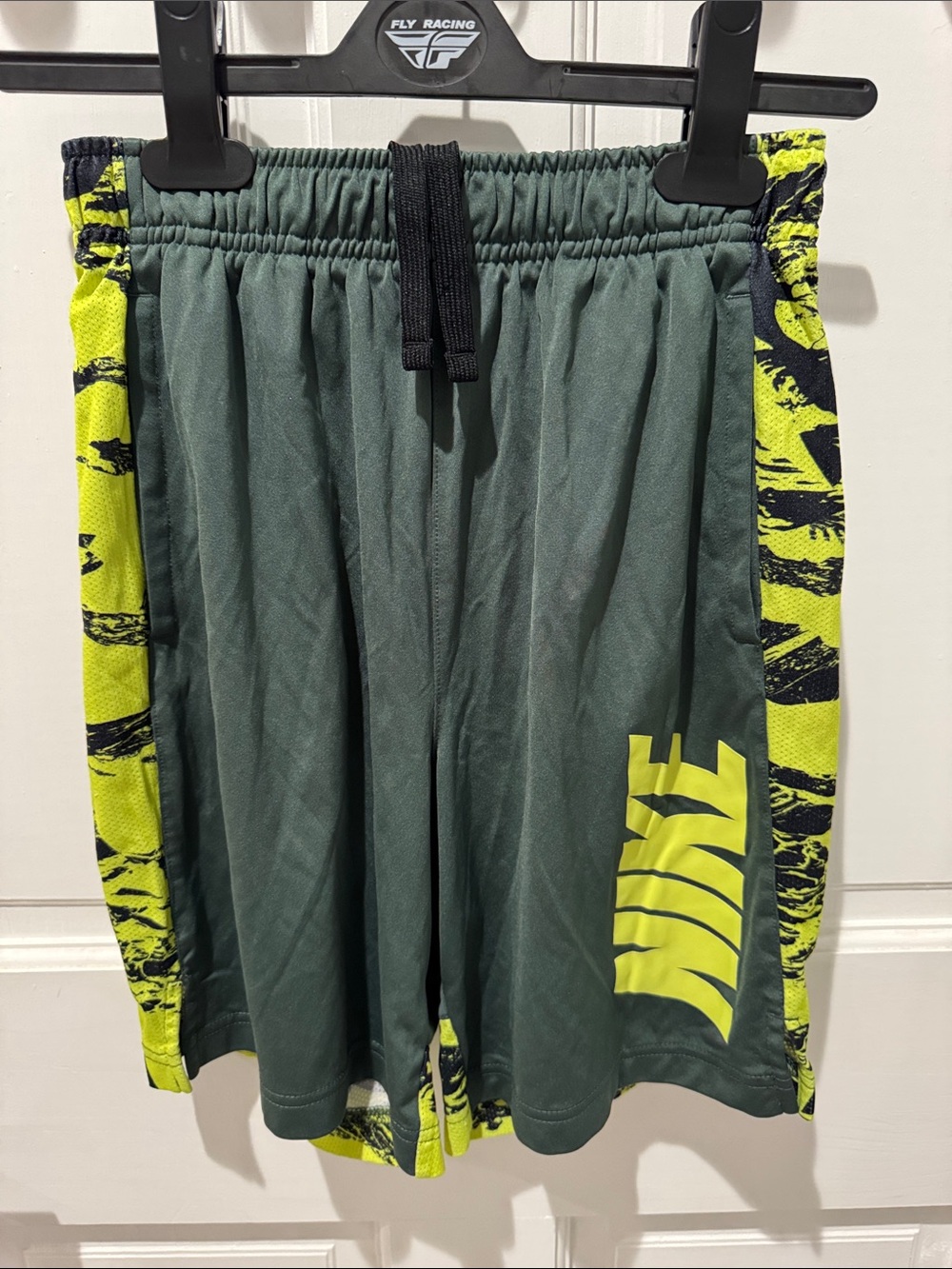 Nike Dark Green and Volt Athletic Shorts